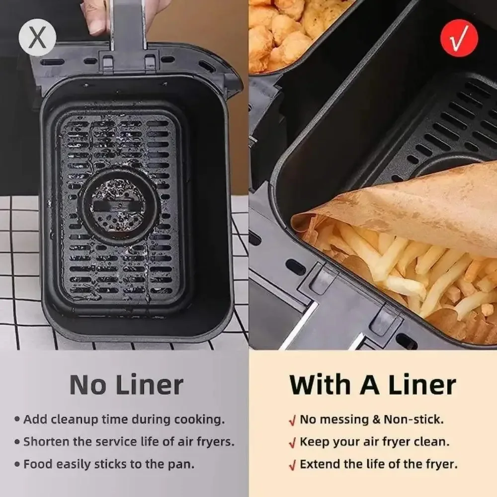 Rectangular Disposable Air Fryer Liners 3