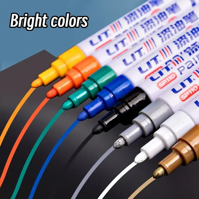 8-Color Permanent Paint Markers, 3 mm 2