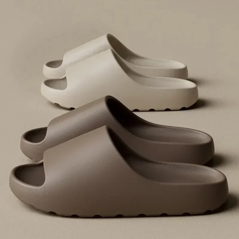 Damen EVA Weiche Dicksohlige Sommer-Modepantoffeln und Herren-Slides Strandsandalen 3