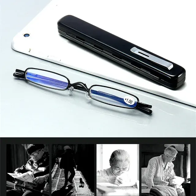 Metal Reading Glasses With Tube Case 3