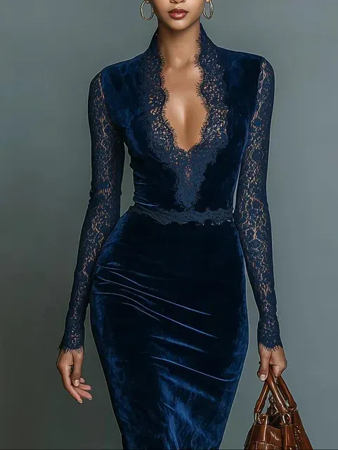 Velvet Evening Dress 4