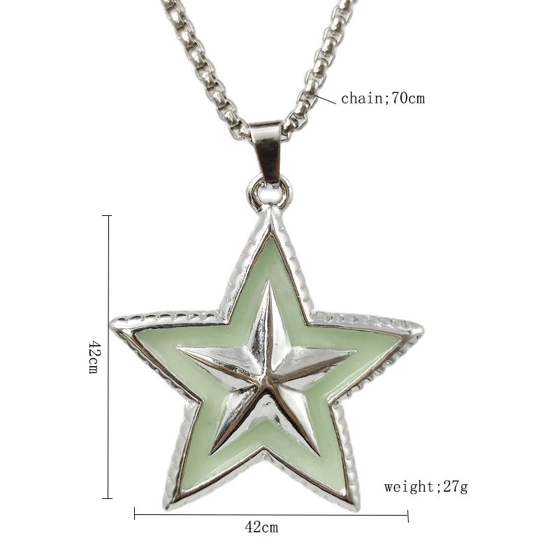 Luminous Five-Pointed Star Punk Necklace 3