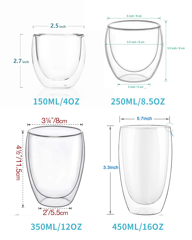 Borosilikatglas Milchkännchen mit Doppelausguss 3