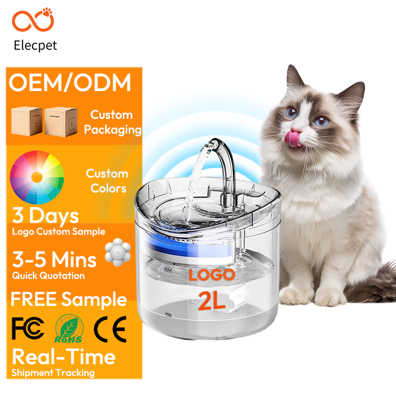 Smart Automatic Pet Water Fountain 2L Recirculate Filtering