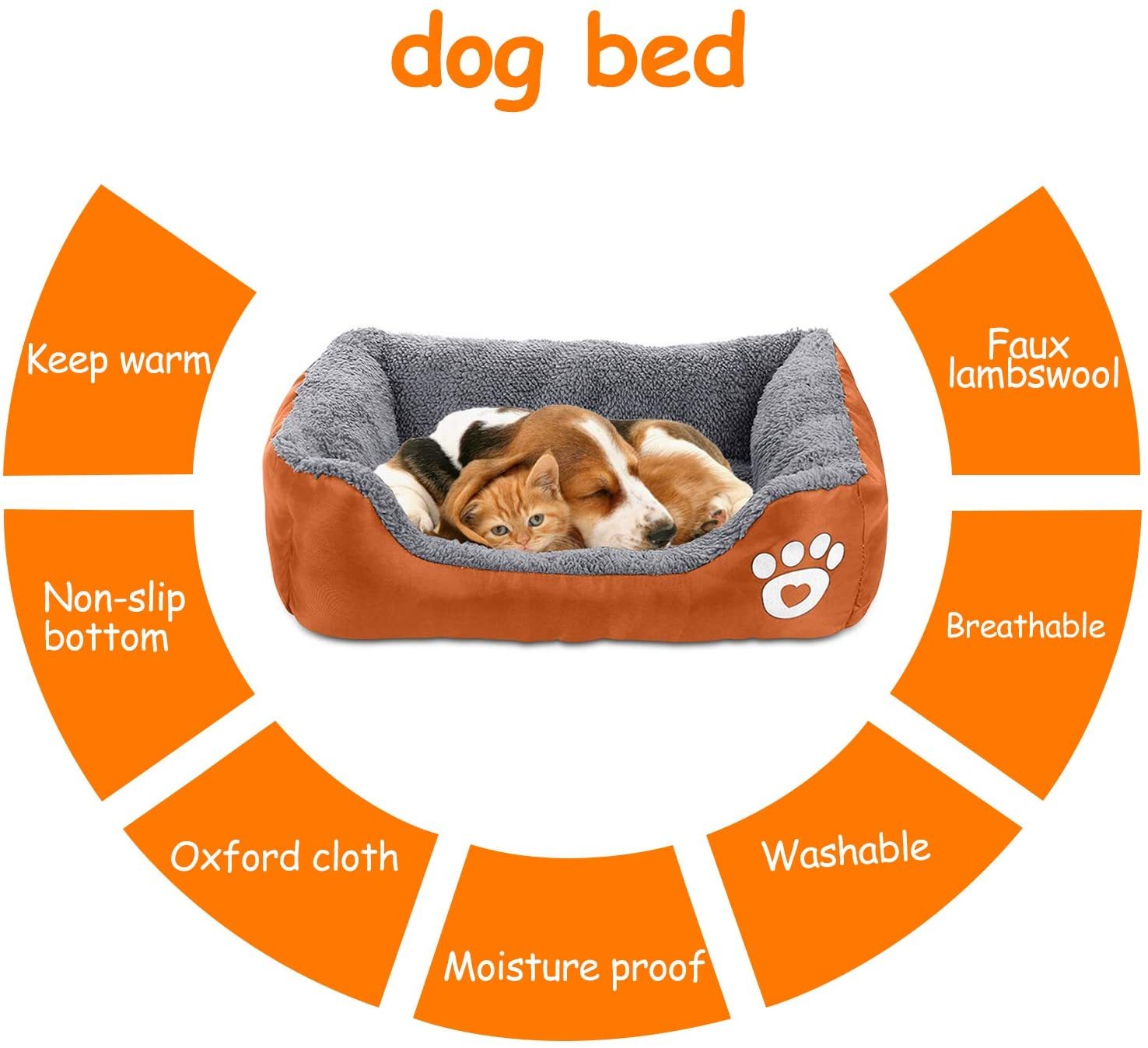 Orthopedic Donut Dog Bed Mid-Century 3