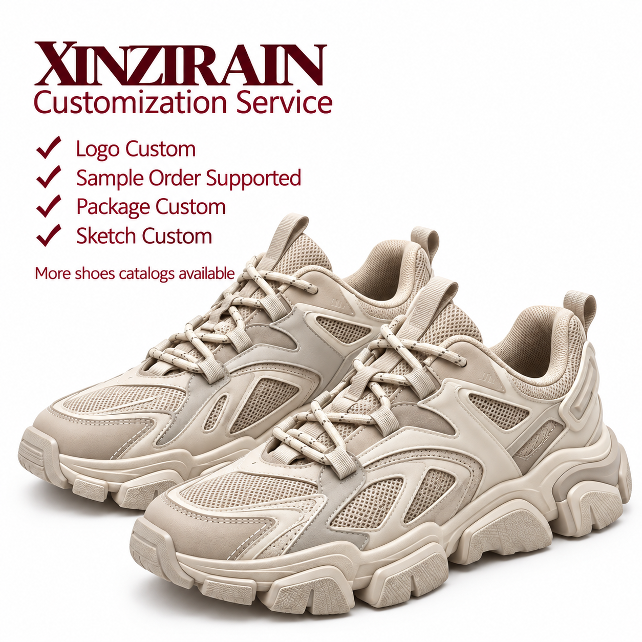 Xinzirain Female Casual Platform Sneakers Fashion Trend Leather+Mesh