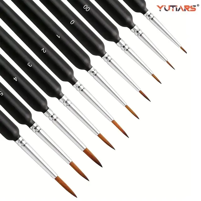 Miniature Detail Brush Set Ergonomic Grip 2