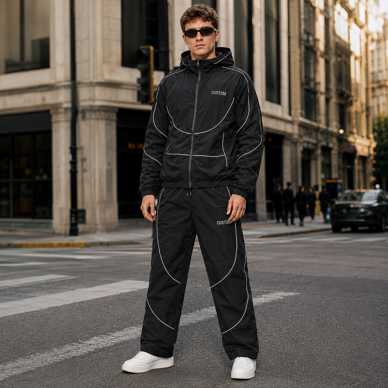 Reflective Nylon Men's Tracksuit