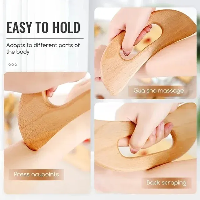 Wooden Gua Sha Cellulite Massage Tool 3