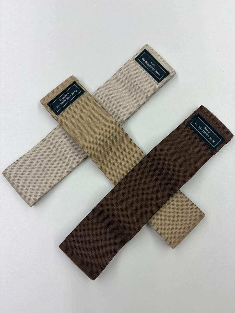 Beige Knitted Resistance Bands Set for Yoga 3