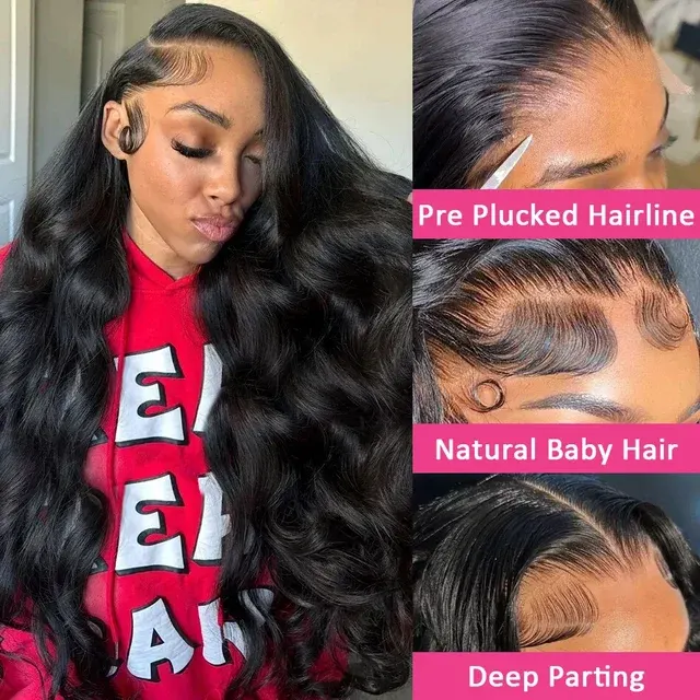Human Hair Body Wave Lace Front Wig 4