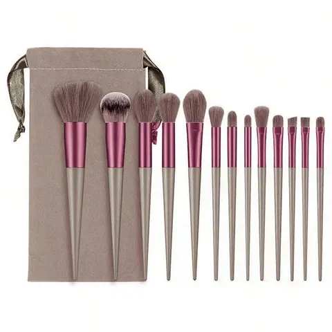 13-teiliges Make-up-Pinsel-Set mit Tasche
