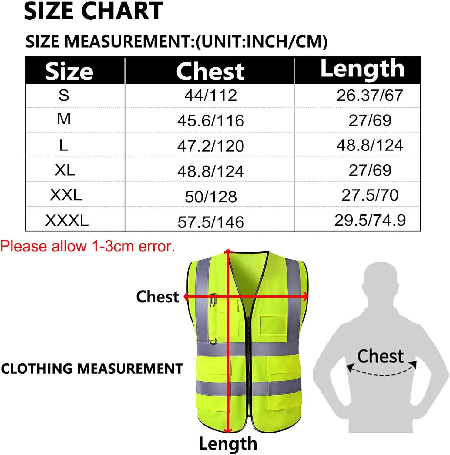 High Visibility Reflective Safety Vest Men Polyester Material 4