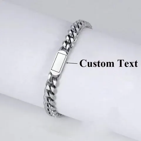 Personalized Engraved Name Cuban Bracelet
