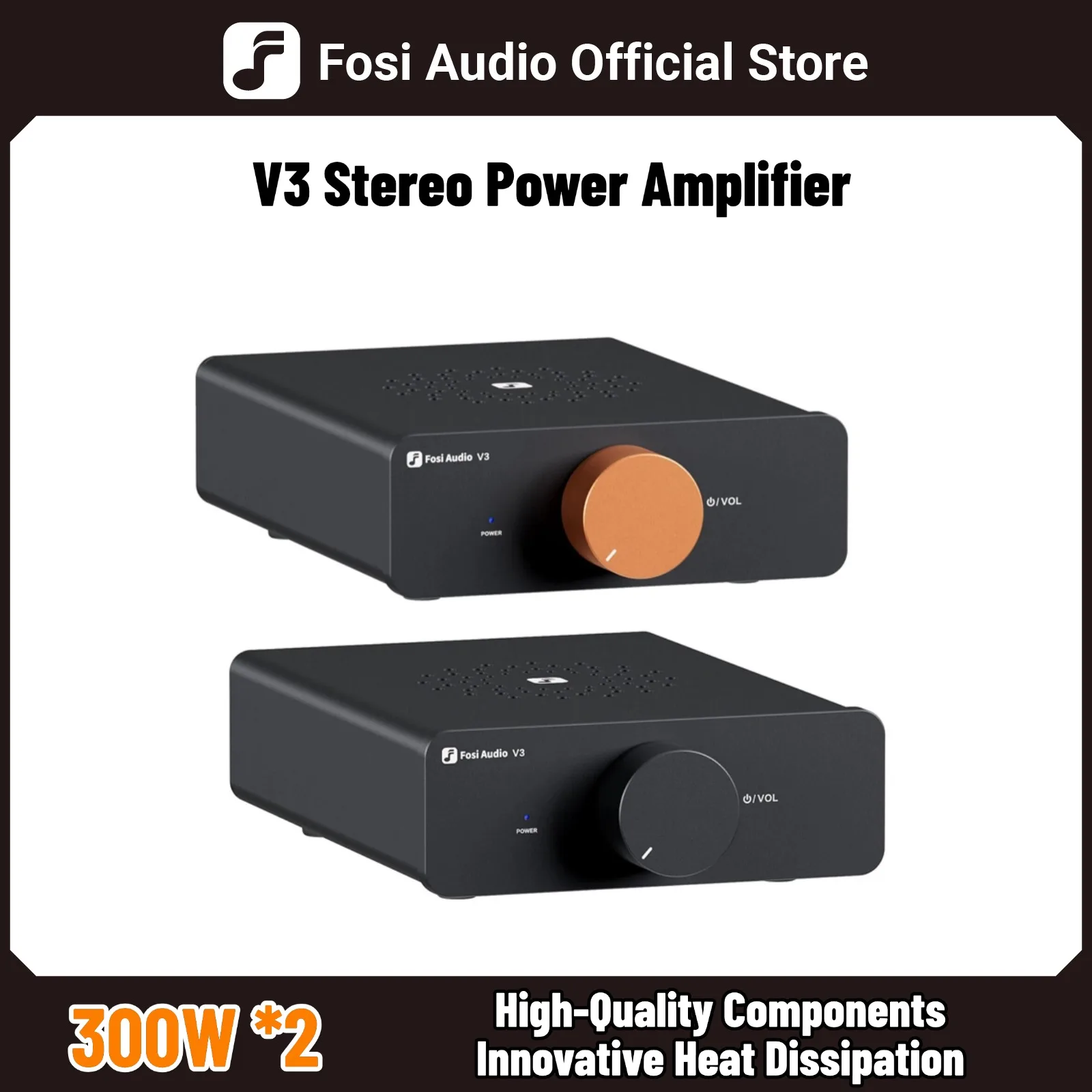 Stereo Power Amplifier 2x300W Class D 2