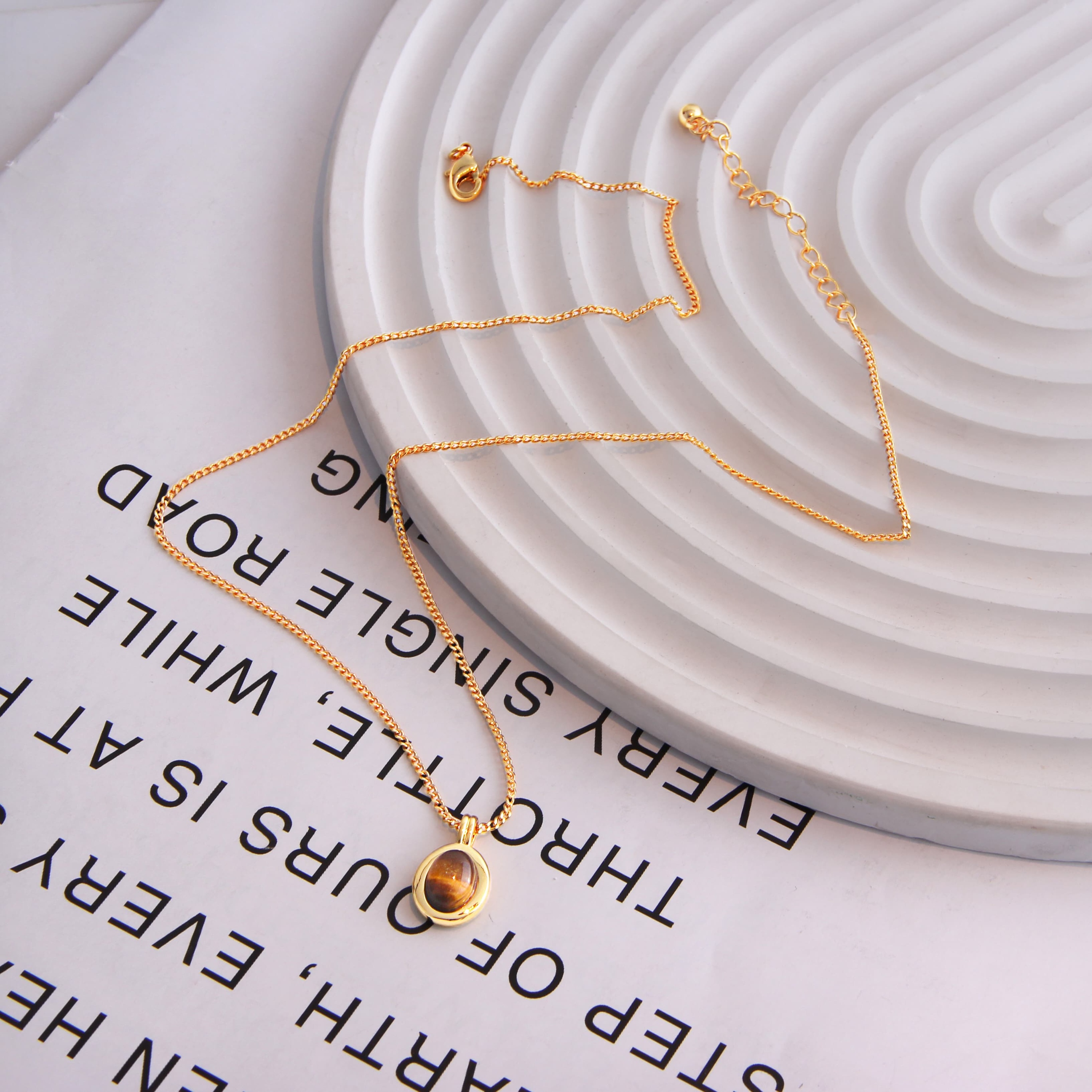 Gold-Plated Starry River Pendant Necklace 4