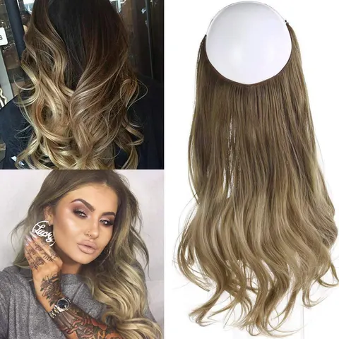 Women's Fishing Line Large Wave Multi-color Gradient Hair