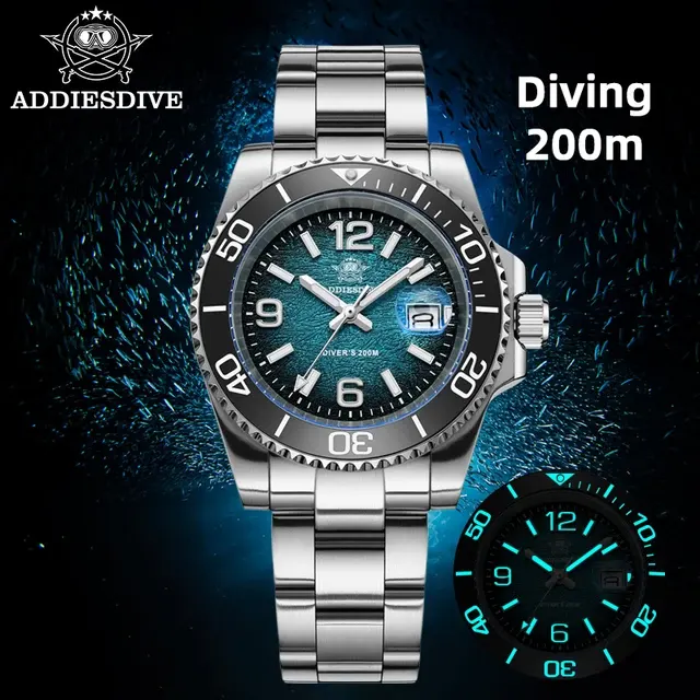 Men's 41mm Diver Watch, 200m Waterproof 3