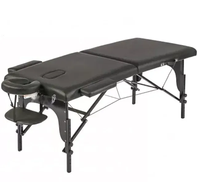 Portable Massage Stretcher Adjustable Wooden Table Beauty Bed 1