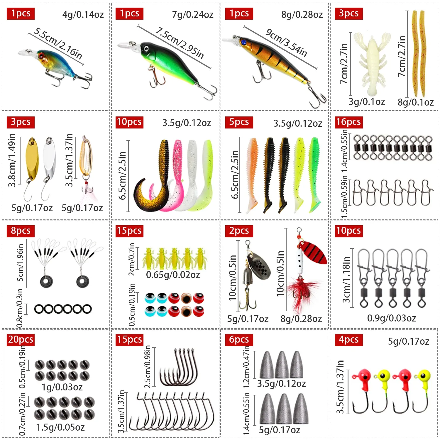 Complete Tackle Box Soft Worm Kit 2