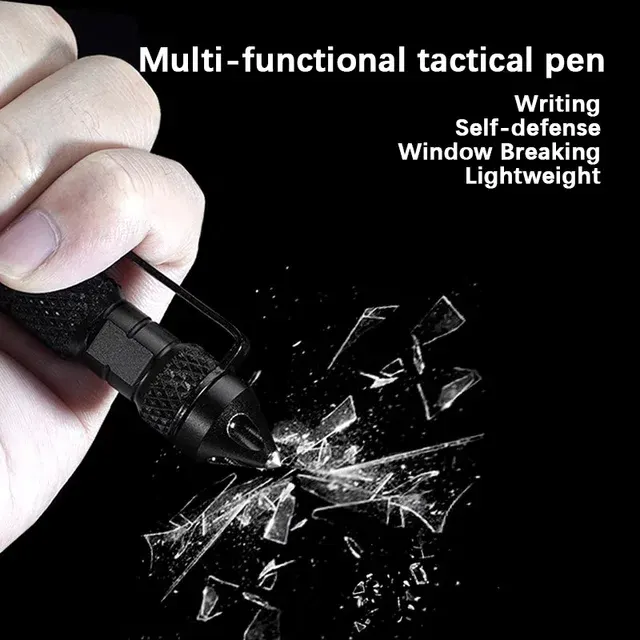Outdoor Tungsten Tactical Pen with Window Breaker 4