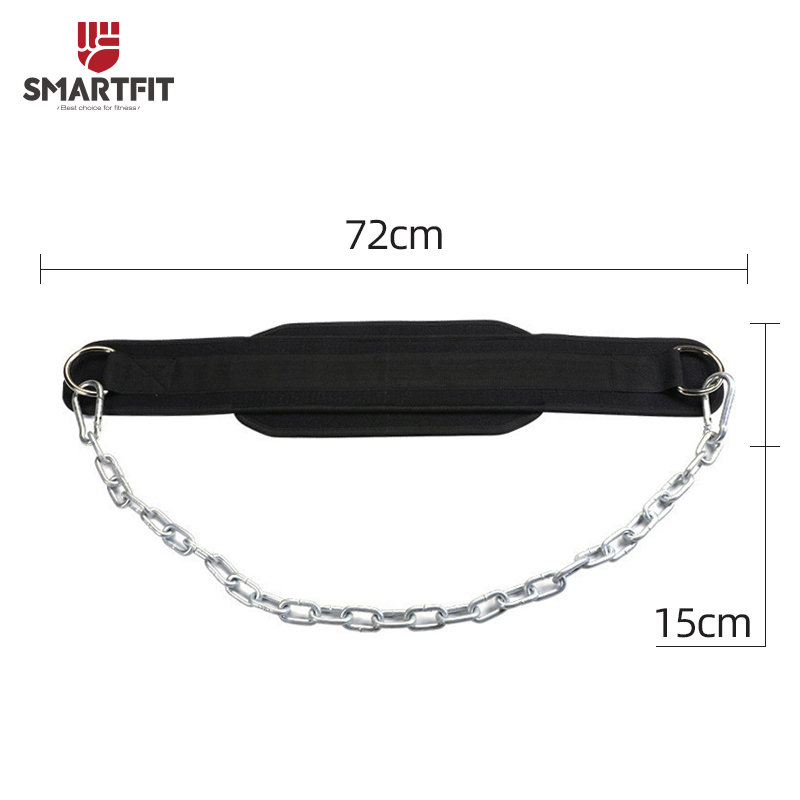 SMARTFIT Comfortable Dipping Belt Black EVA Weightlifting With 3