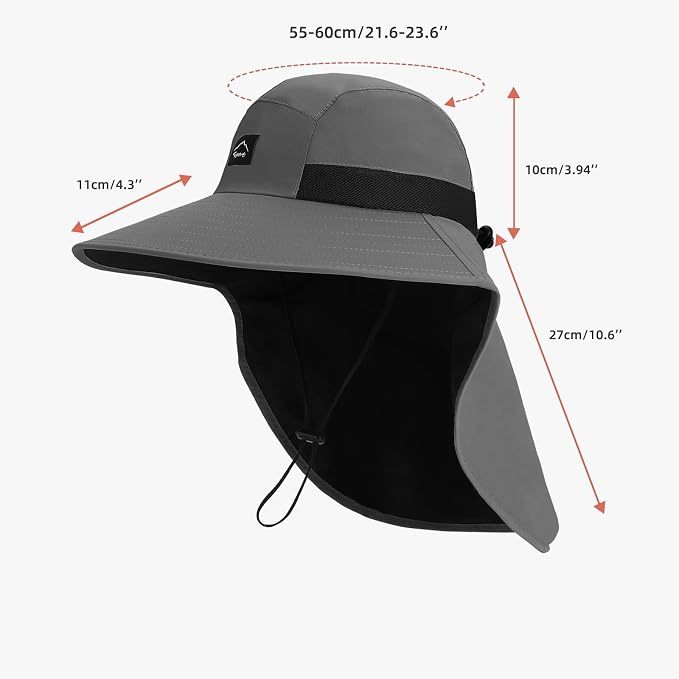 Summer Sun Protection Bucket Hat Fisherman Unisex Wide 3