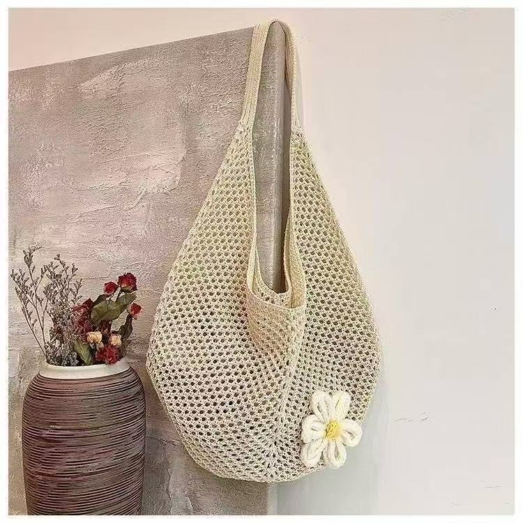 Large Woven Beach Armpit Tote Bag 4