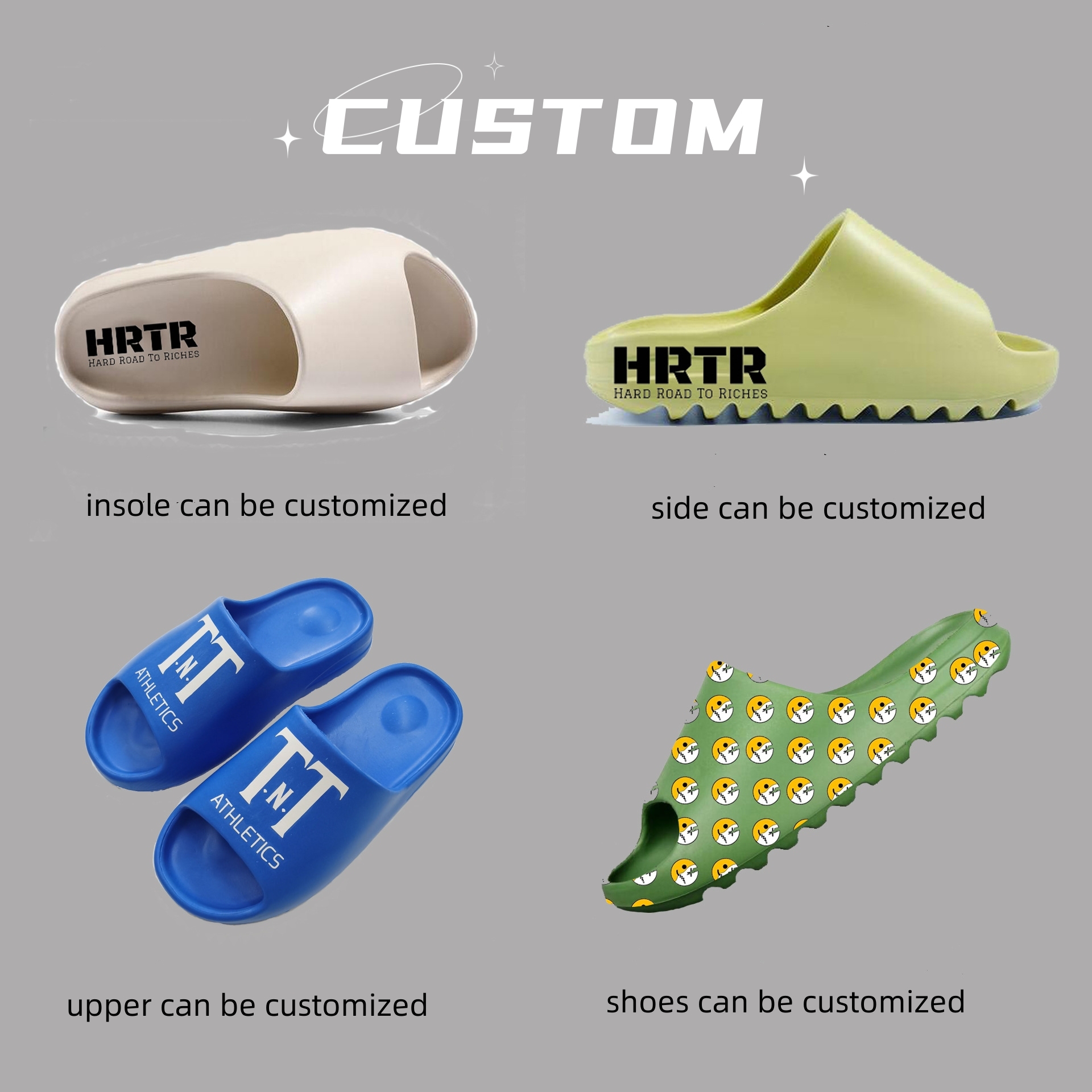 BosiruiCustom Unisex EVA Slipper Slides Designer Slippers Memory