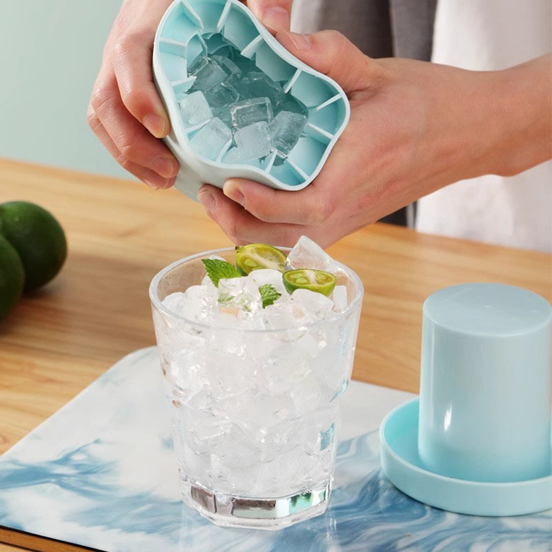 Compact Silicone Ice Cube Maker Cup