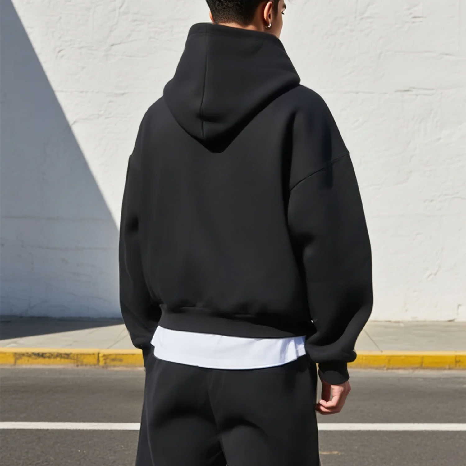 Oversized Boxy Cotton Hoodie 500 GSM 2