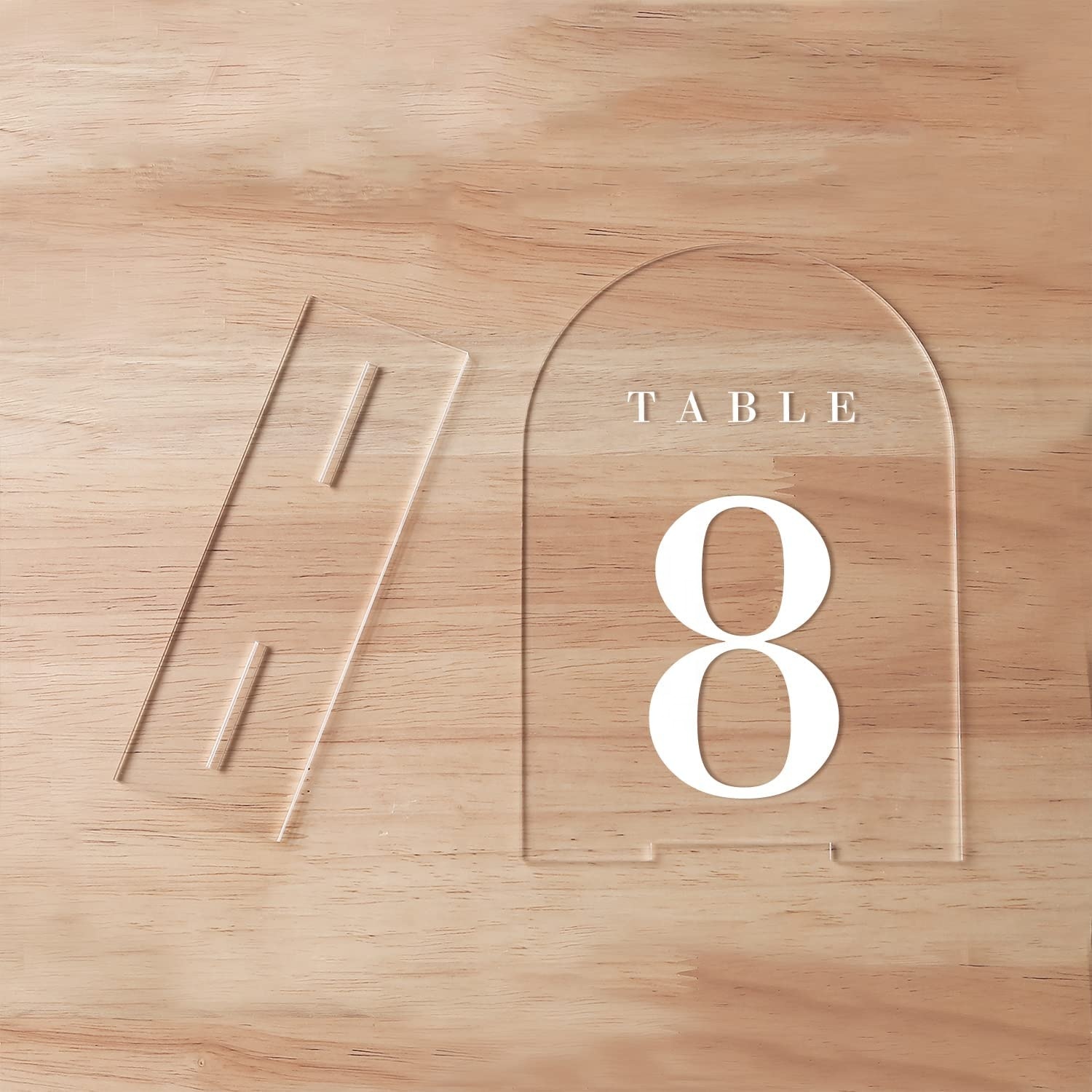 Acryl-QR-Code-Display mit Holzsockel 4