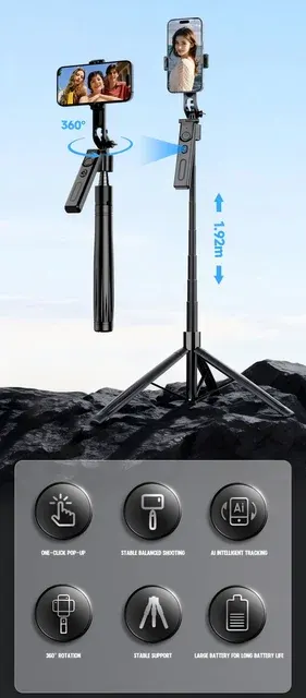 AI Gesture Control Smart Shooting Tripod 360 Auto 4