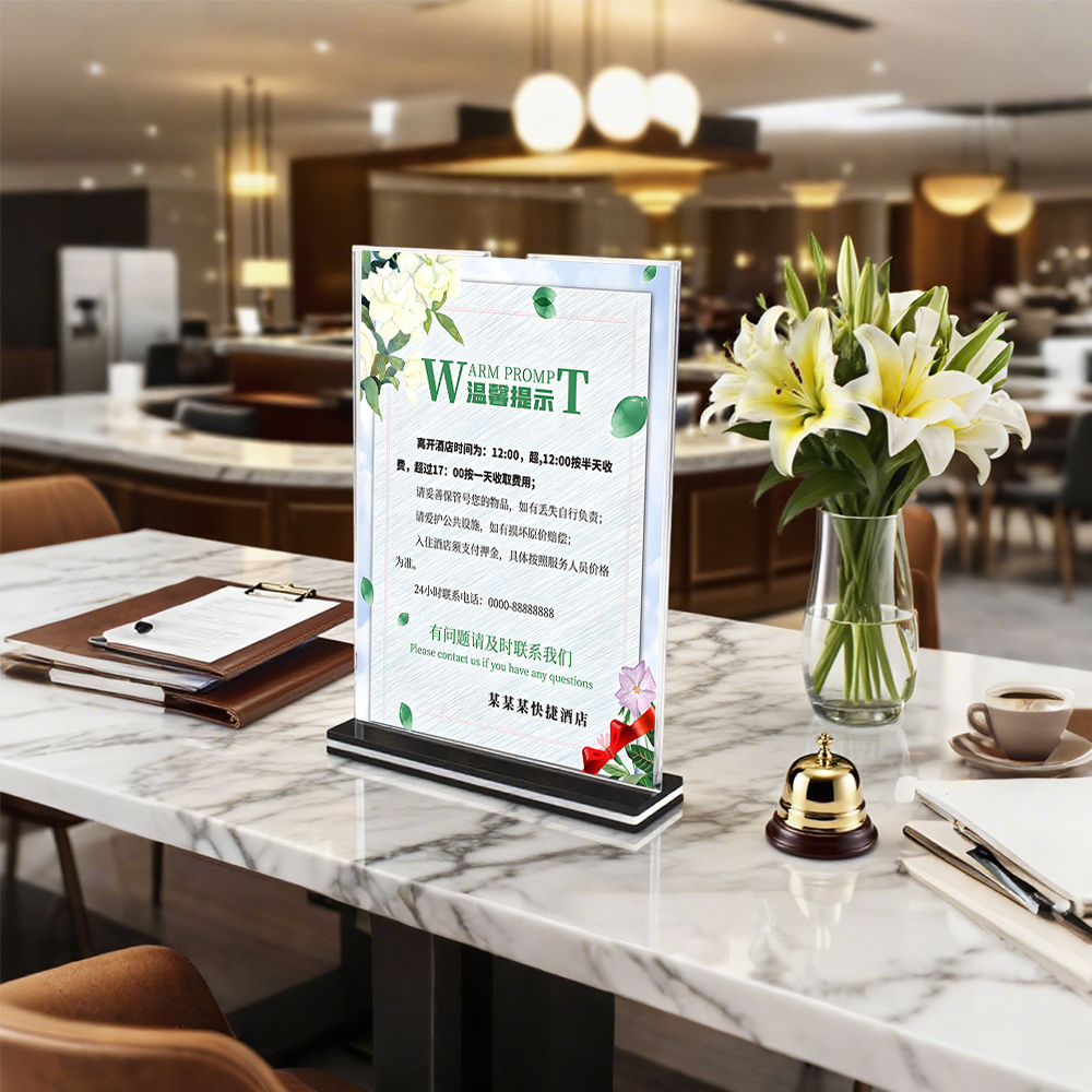 Double-Sided Plastic A8 Menu Stand 3