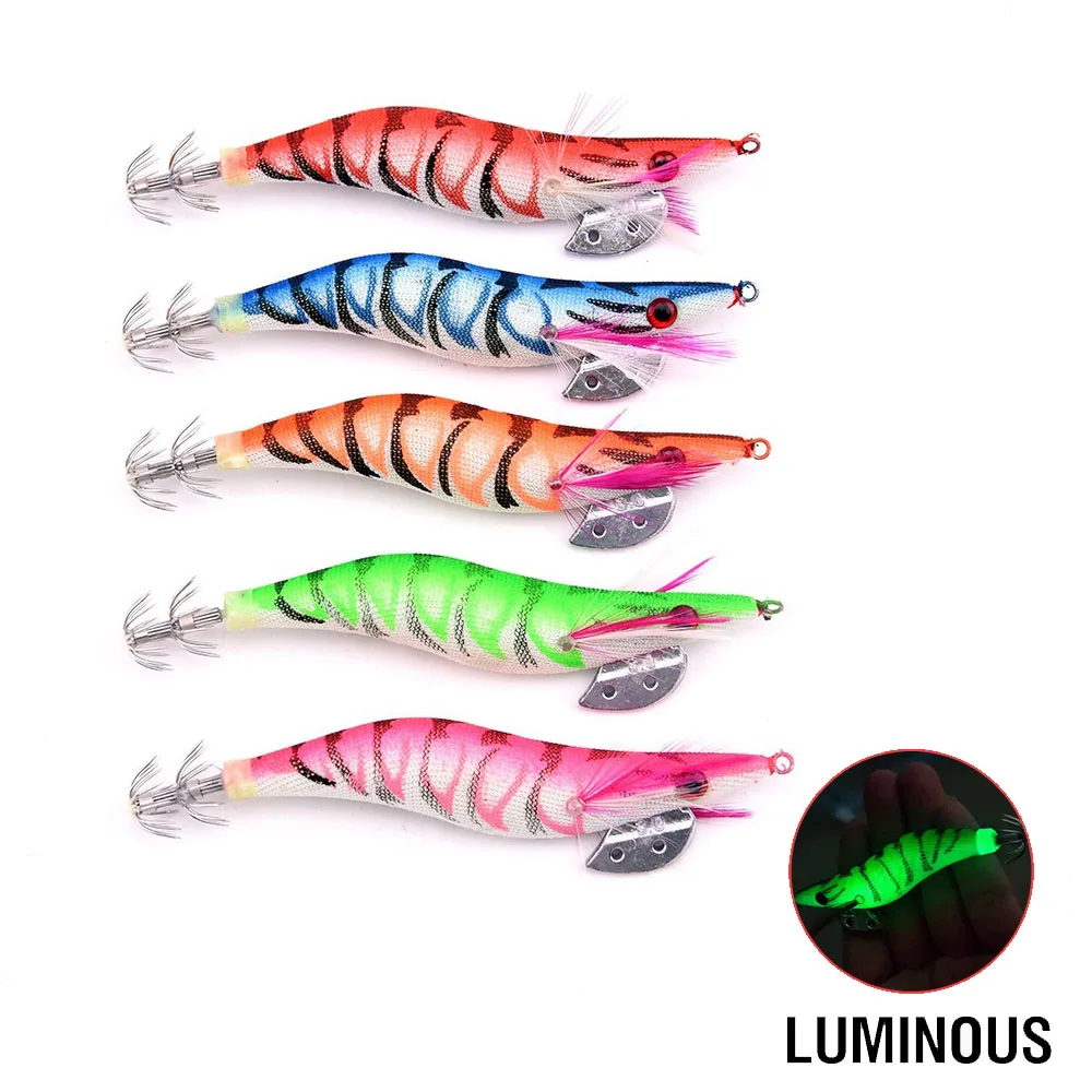 Glowing 3D Squid Jig Lure