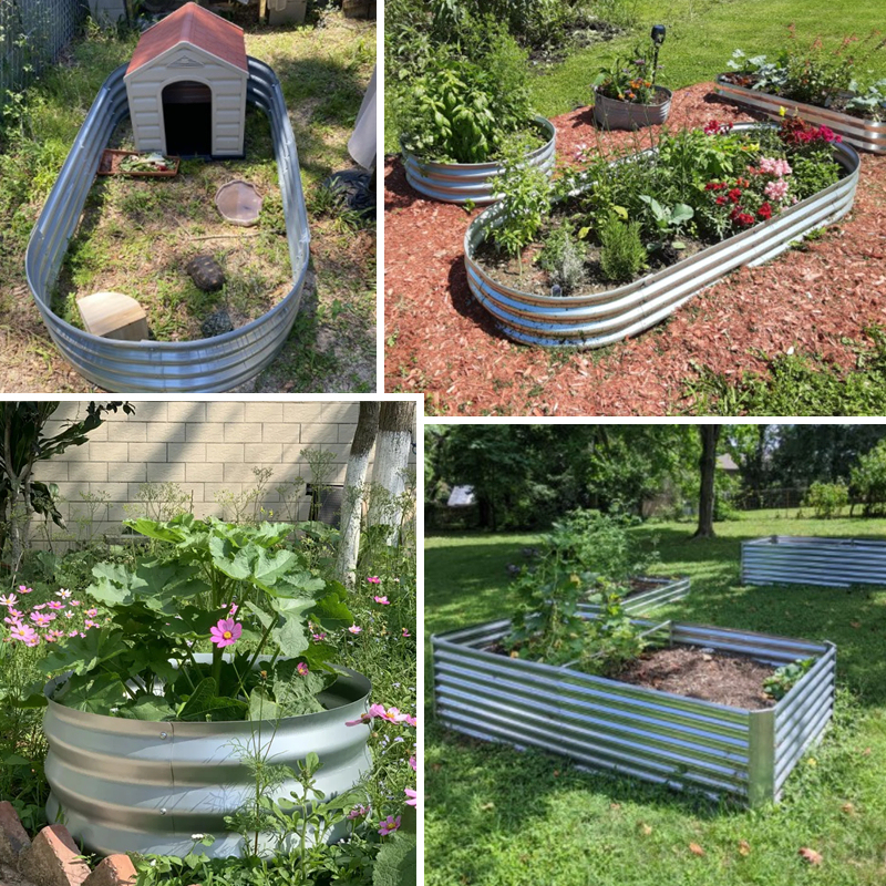Galvanized Steel Raised Garden Bed Planter 4