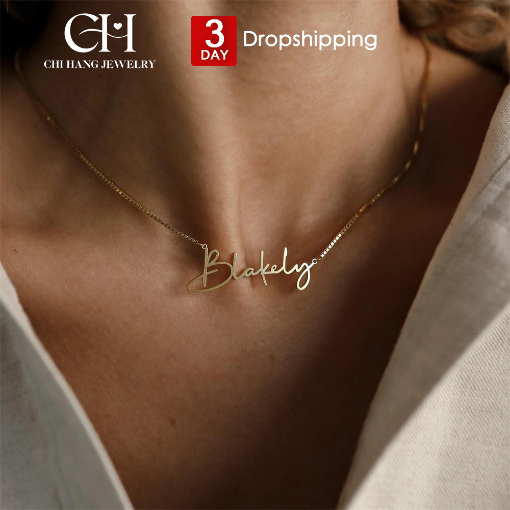 Personalized Stainless Steel Initial Name Necklace Fashion Pendant
