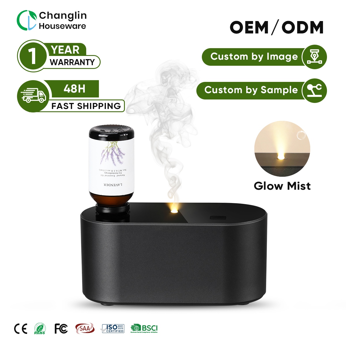 Waterless Scent Nebulizer 2000mAh Battery