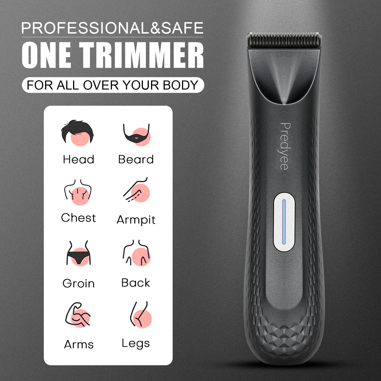 Professioneller USB-Akku-Haarschneider & Bartschneider Kabellos Ideales Geschenk für 4