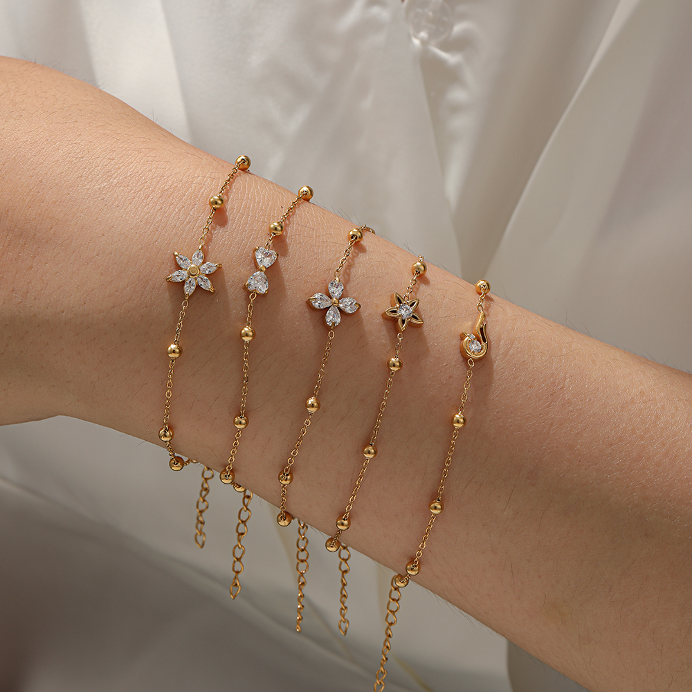 Dainty Zircon Bow Knot Waterproof Bracelet 2