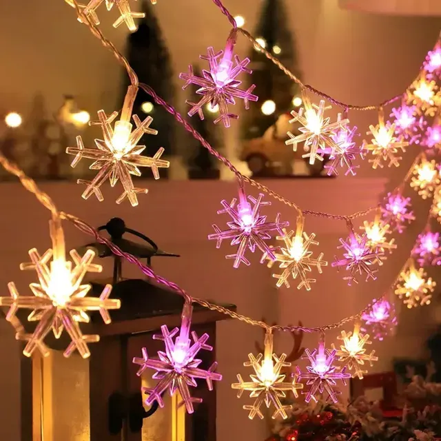 LED Snowflake String Lights 4