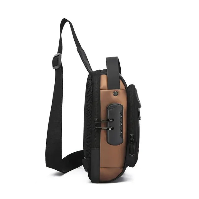 Men's Anti-Theft Crossbody Bag with USB Port 1