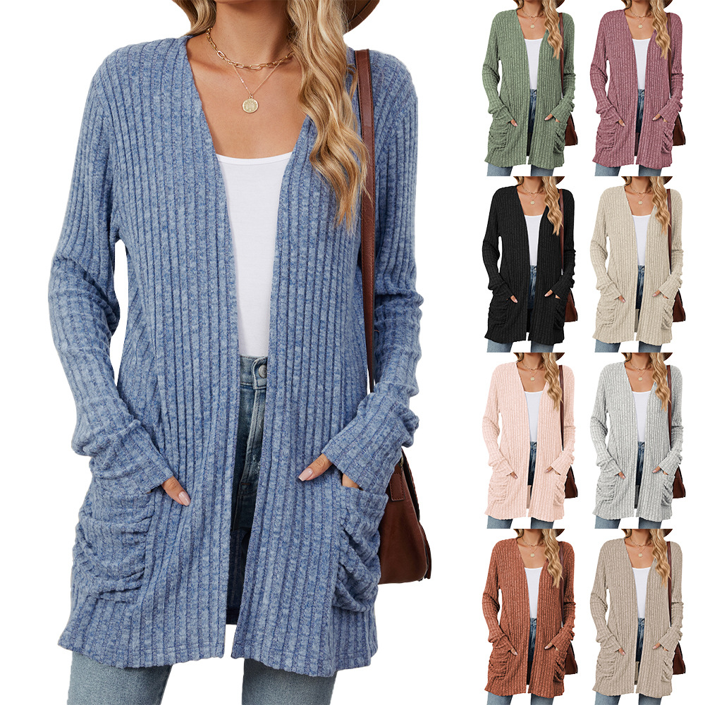 Langarm-Strickjacke