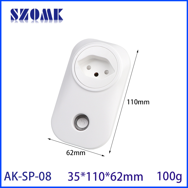 Fireproof Tuya WiFi Smart Socket, 3 Outlets 3