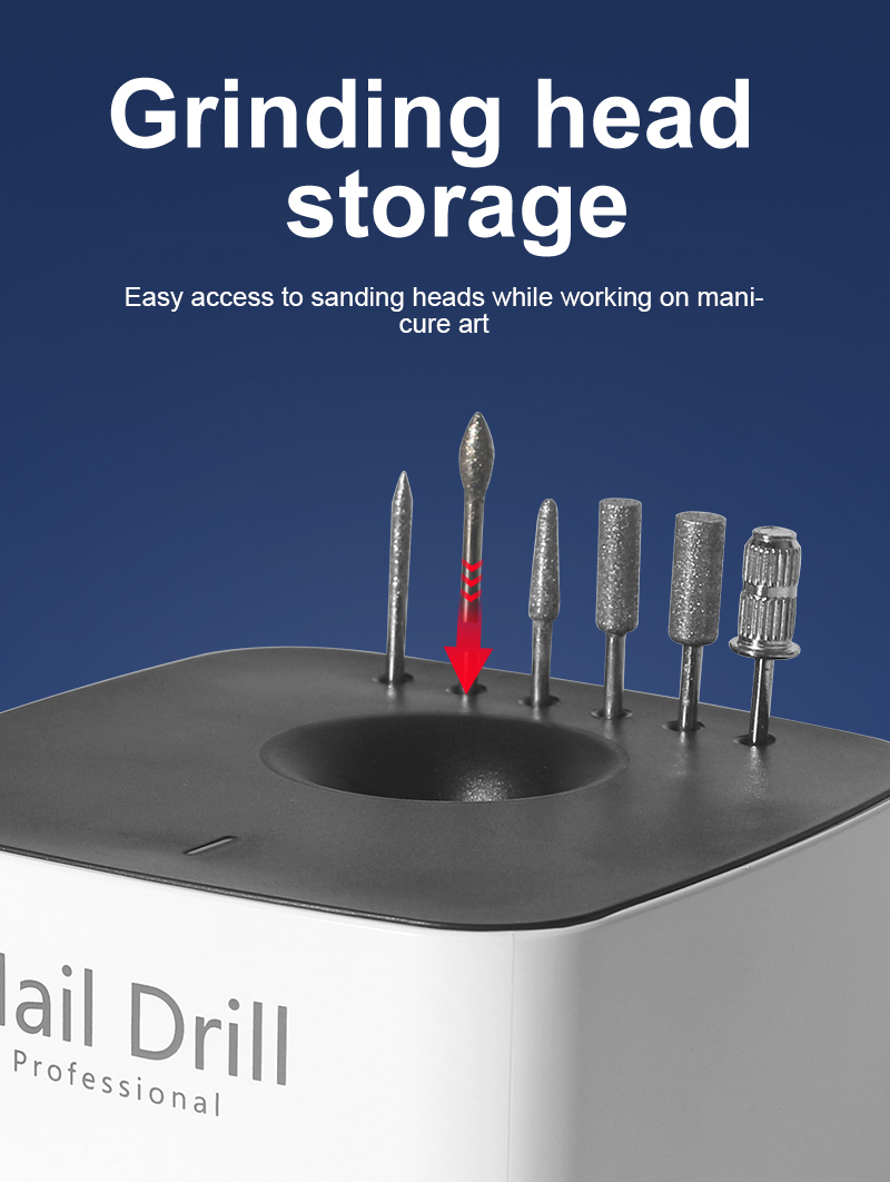 Professional E File Nail Drill Machine 30000rpm Speed 4