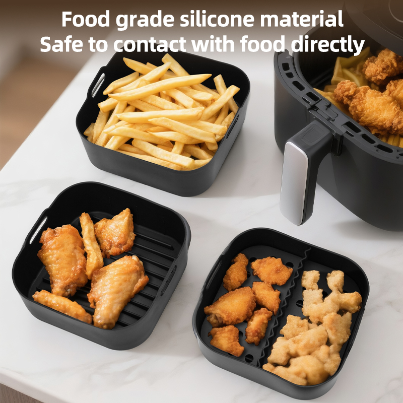 Reusable Square Silicone Air Fryer Liner 4