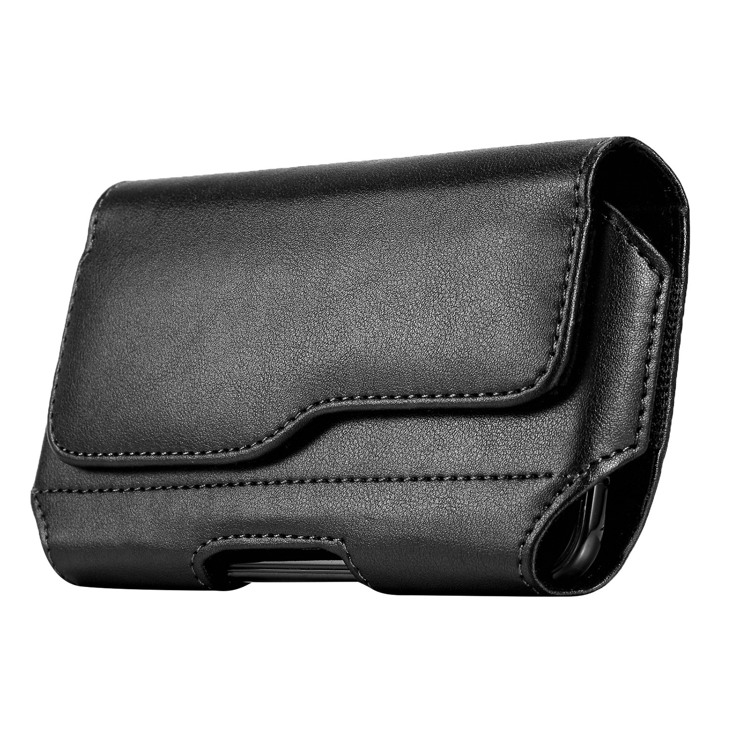 7-Inch Cowhide Pattern Waist Phone Pouch