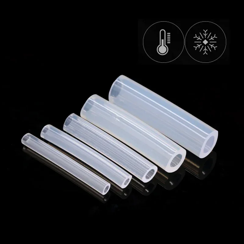 Food-Grade Transparent Silicone Tubing, 1 m 2