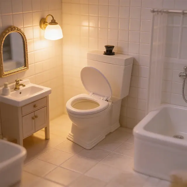 Miniature Dollhouse Bathroom 3