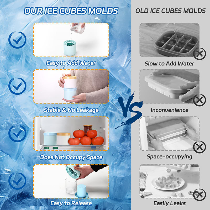 Squeezable Press Type Silicone Ice Cube Maker Cup 3